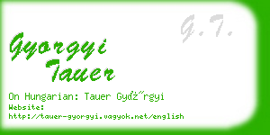 gyorgyi tauer business card